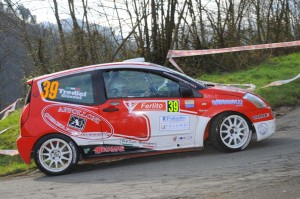 Massimiliano Giannini in azione al 36° Rally il Ciocco