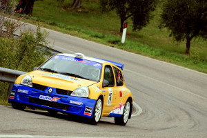 Lencioni in azione con la Renault Clio S1600