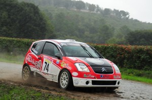 Massimiliano Giannini in azione sulla Citroen C2