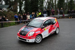 Massimiliano Giannini in azione con la Citroen C2 al Rally “Il Ciocco”